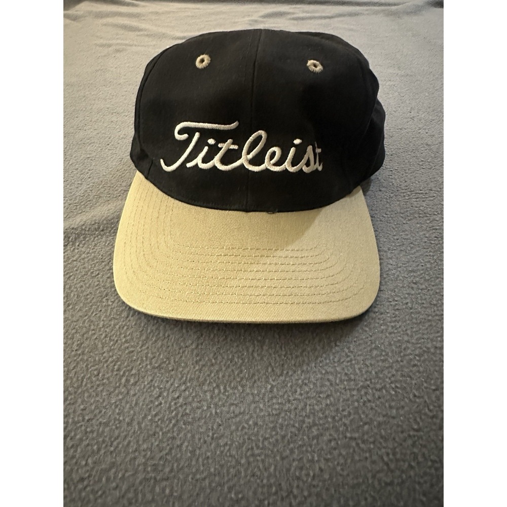 Vintage Titleist Two Toned Leather Strap Hat